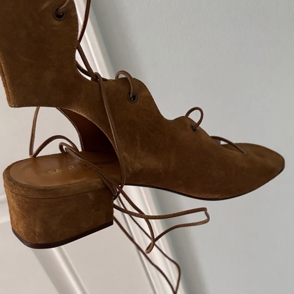 Yves Saint Laurent Tan Lace-Up Over the Knee Boots - Picture 12 of 14